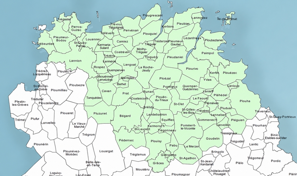 Carte de la zone d'intervention