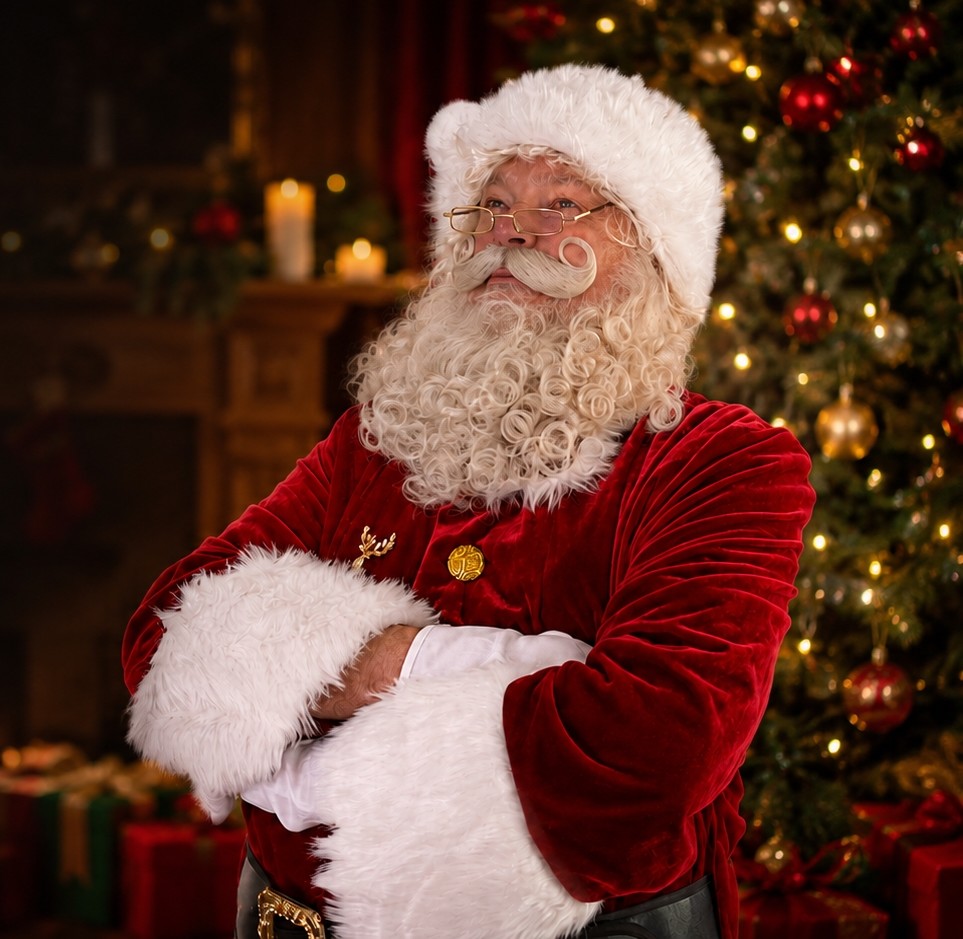 Le Père Noël du Trégor lors d'une prestation professionnelle
